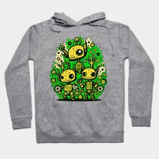 Three Robots Amigos Hoodie